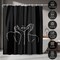 Americanflat 71" x 74" Shower Curtain, ThinkingBlack by Martina